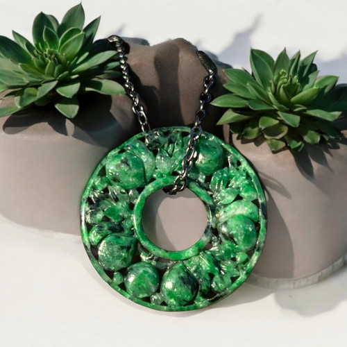 Jadite Jade Disc Necklace